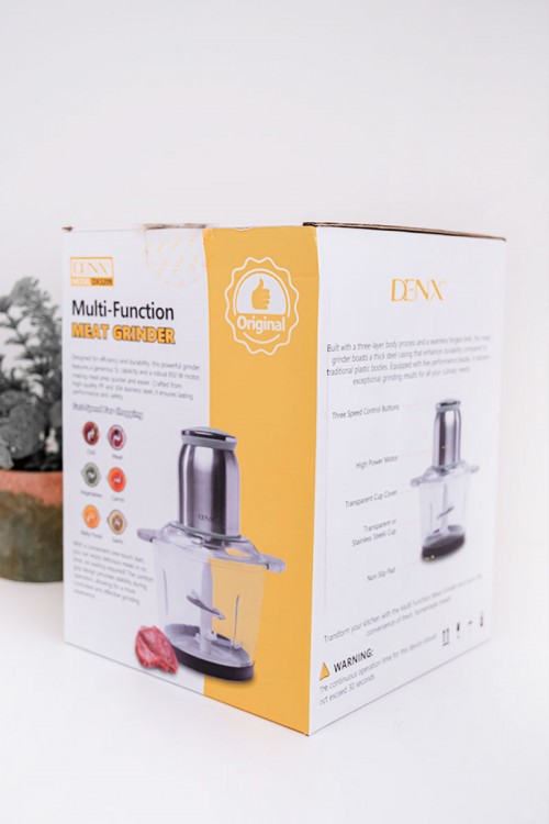 فرامة ستيل كهربائية 5 شفرات تقطيع فولاذية حادة مقاومة للصدأ و بسعة 2 لتر