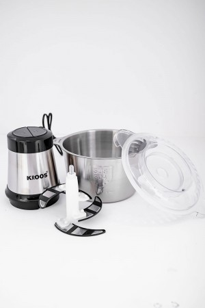 فرامة طعام كهربائية من كروس 4 شفرات تقطيع فولاذية حادة مقاومة للصدأ بقوة 300 واط