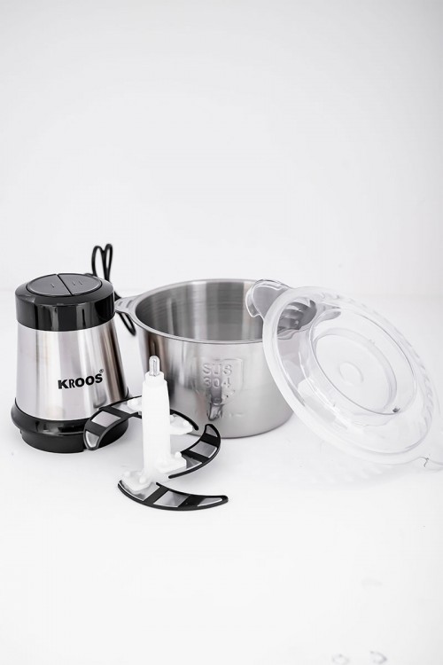 فرامة طعام كهربائية من كروس 4 شفرات تقطيع فولاذية حادة مقاومة للصدأ بقوة 300 واط