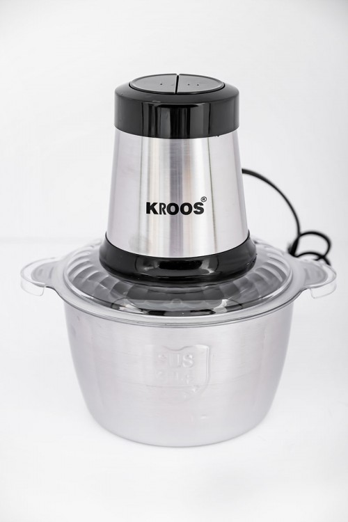 فرامة طعام كهربائية من كروس 4 شفرات تقطيع فولاذية حادة مقاومة للصدأ بقوة 300 واط