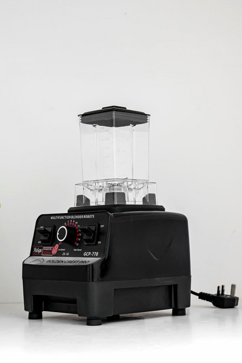 خلاط كهربائي مع مطحنة حبوب و وعاء زجاج 2 لتر بشفرات من الفولاذ المقاوم للصدأ و محرك نحاسي بقوة 6500 واط