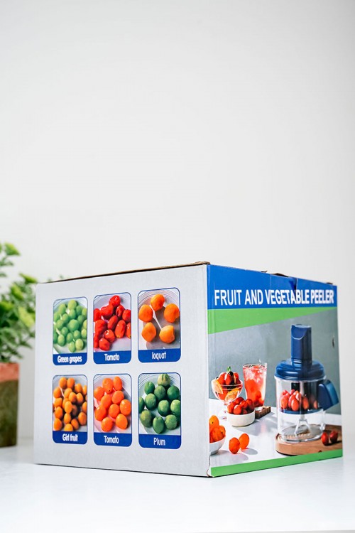 آلة تقشير و تقطيع الفواكه و الخضروات بمحرك قوي وعاء شفاف