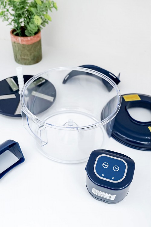 آلة تقشير و تقطيع الفواكه و الخضروات بمحرك قوي وعاء شفاف