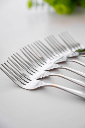 شوك أكل بأطراف ذهبية مزخرفة 12 حبة