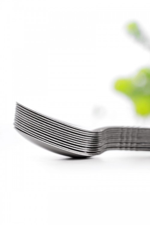 ملاعق معدنية بتصميم حلزوني من المقبض 12 حبة