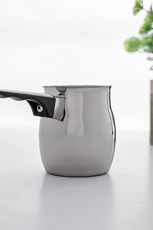 إبريق قهوة ستيل كبير لون فضي و أسود