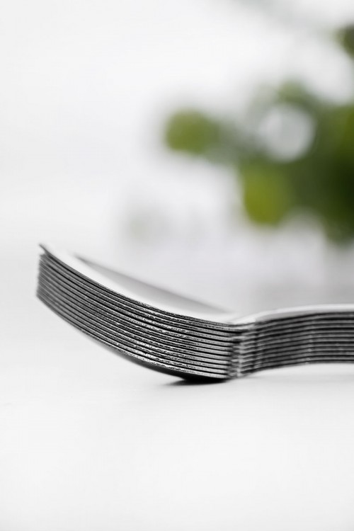 ملاعق أكل ستيل مزينة بزخرفة في المقبض 12 حبة