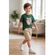 Elasticated waist shorts with printed T-shirt