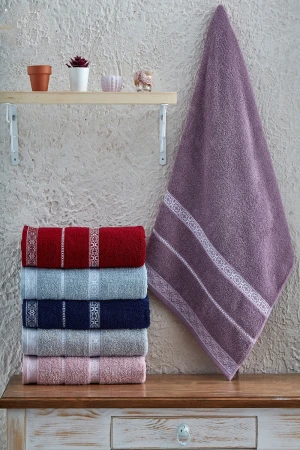 منشفة حمام ناعمة أطراف مزخرفة 