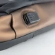 حقيبة ظهر لون بني مع كحلي بجيوب وسحاب من الأمام بقفل مضاد للسرقة مع منفذ شاحن  USB 