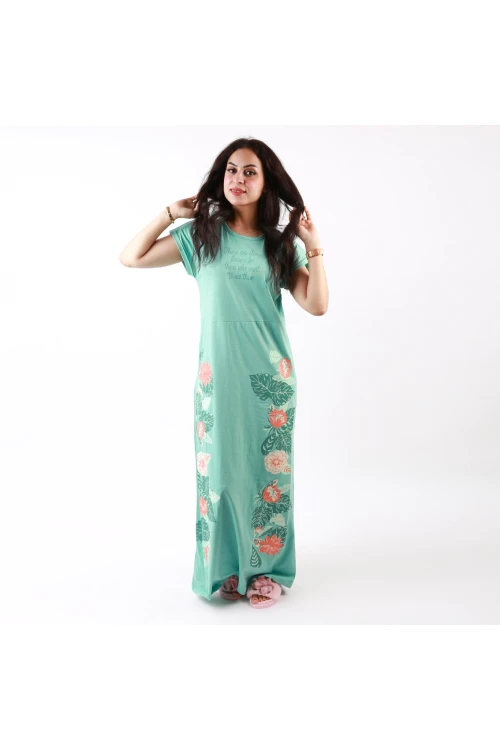 قميص طويل بطبعات شجر