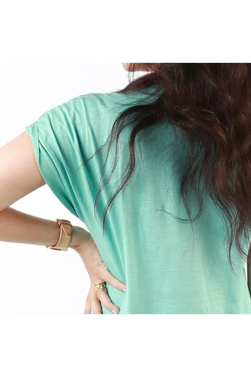 قميص طويل بطبعات شجر