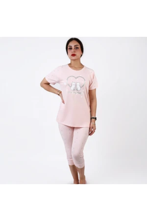 طقم بيجاما برمودا بطبعات نجوم 