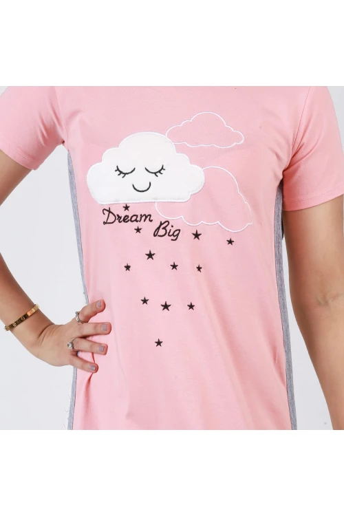 قميص قصير بطبعات سحاب