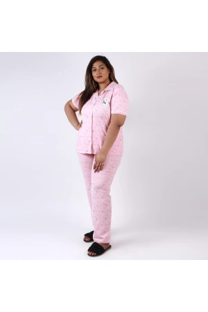 بيجاما طويلة مزخرفه بطبعات 