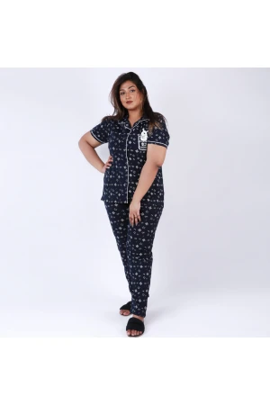 بيجاما طويلة مزخرفه بطبعات 