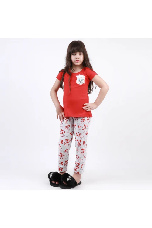 بجامة بناتي بطبعات ميكي ماوس