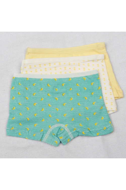 شورت داخلي مزين بطبعات - 3 قطع