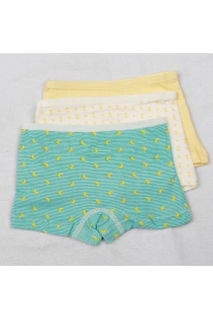 شورت داخلي مزين بطبعات - 3 قطع 