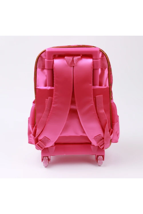 حقيبة ظهر بعجلات وطبعات باربي(وسط)