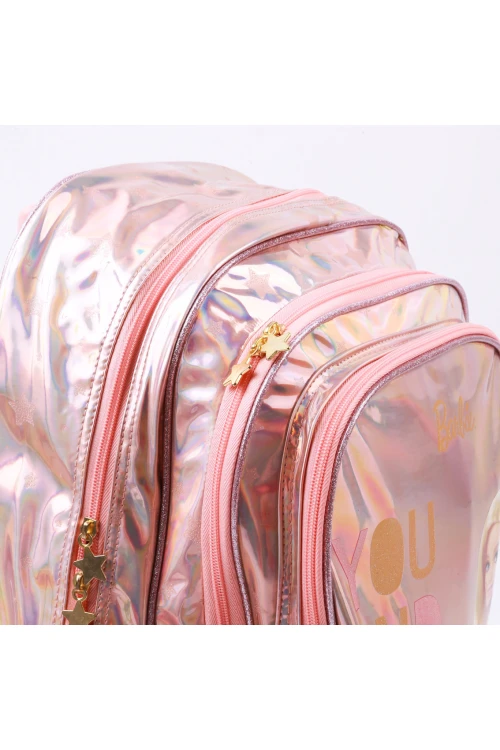 شنطة مدرسة بعجلات بطبعات باربي(حجم كبير)