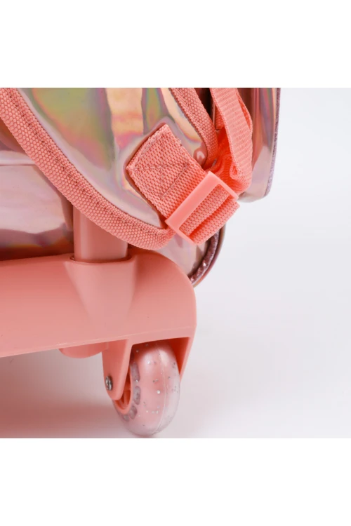 شنطة مدرسة بعجلات بطبعات باربي(حجم كبير)