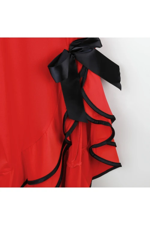 قميص قصير بفتحة جانبية مزين بفيونكة