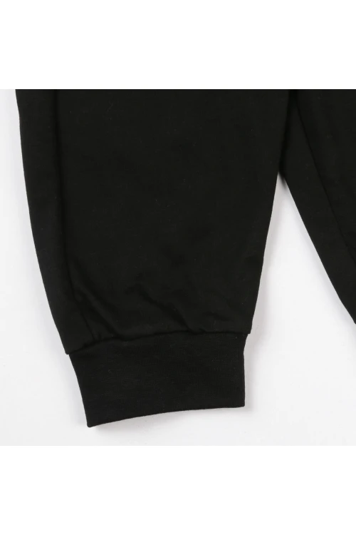 طقم بنطلون رياضي ساده مع تيشيرت بياقة ضيقة