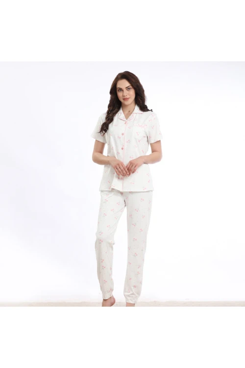 طقم بيجاما بطبعات كرز