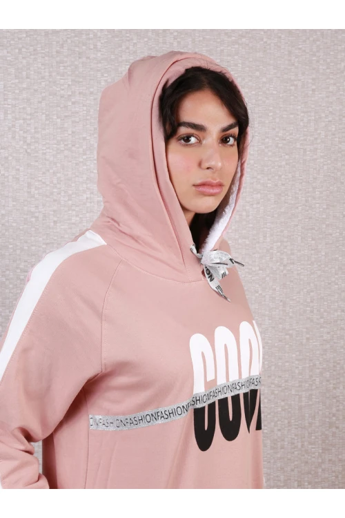 قميص شتوي بقبعة و اكمام طويلة