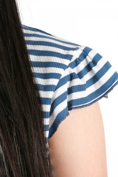 أفرول مخطط بجيوب  و حزام ربط