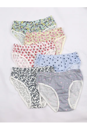 طقم سروايل داخلية مزخرفه - 6 قطع