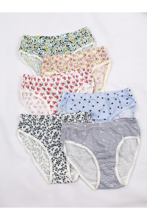 طقم سروايل داخلية مزخرفه - 6 قطع