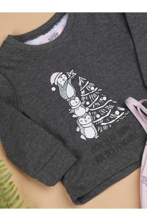 بيجاما بلوفر بأكمام طويله و بنطلون بخصر مطاطي