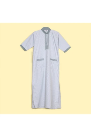 قميص عاملات طويل بأكمام متوسطة الطول 