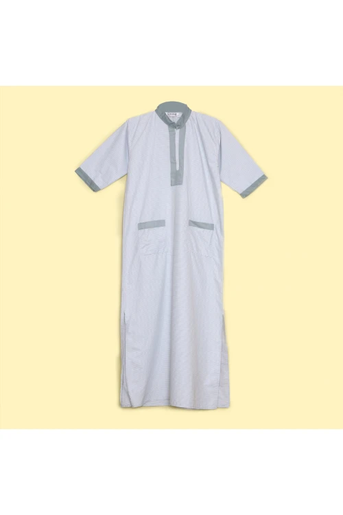 قميص عاملات طويل بأكمام متوسطة الطول