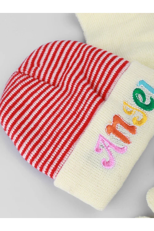 طقم شال مع قبعة و قفازات شتوية