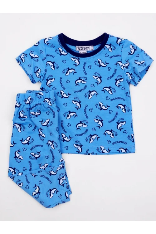 بيجاما مواليد مزينة بطبعات