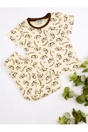 بيجاما مواليد مزينة بطبعات