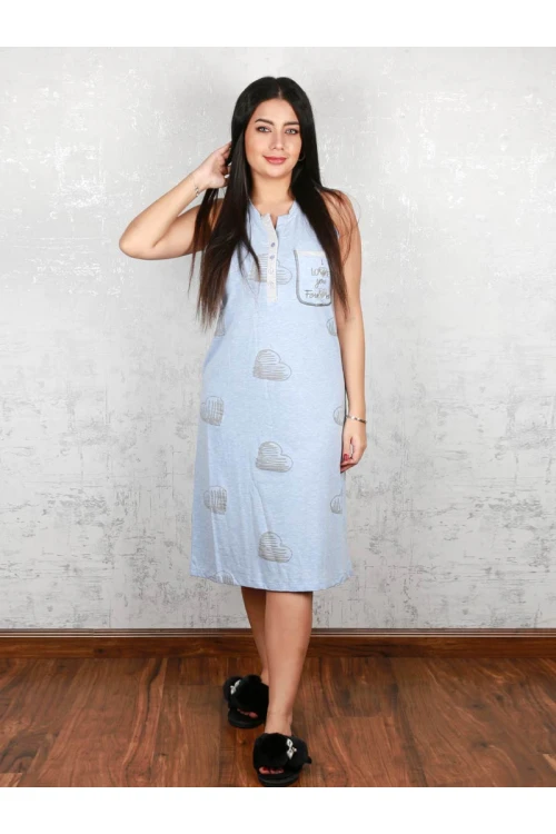 قميص قصير دون أكمام بطبعات