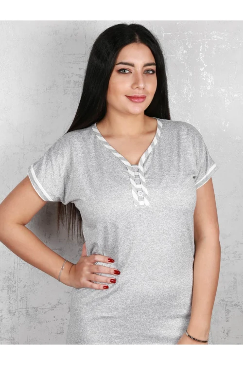 بيجاما برمودا مقلم مع تيشيرت بأكمام قصيرة