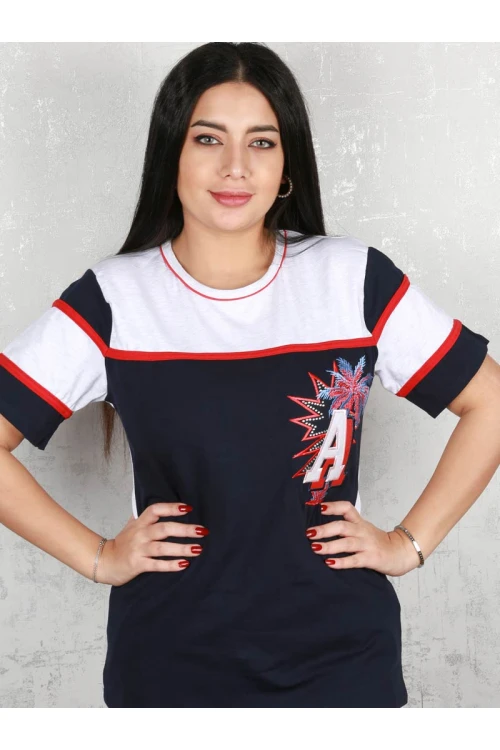 طقم بنطلون ساده مع تيشيرت بأكمام قصيره