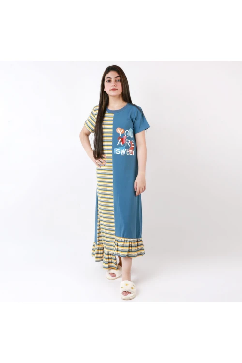 قميص مخططة  باكمام قصيرة