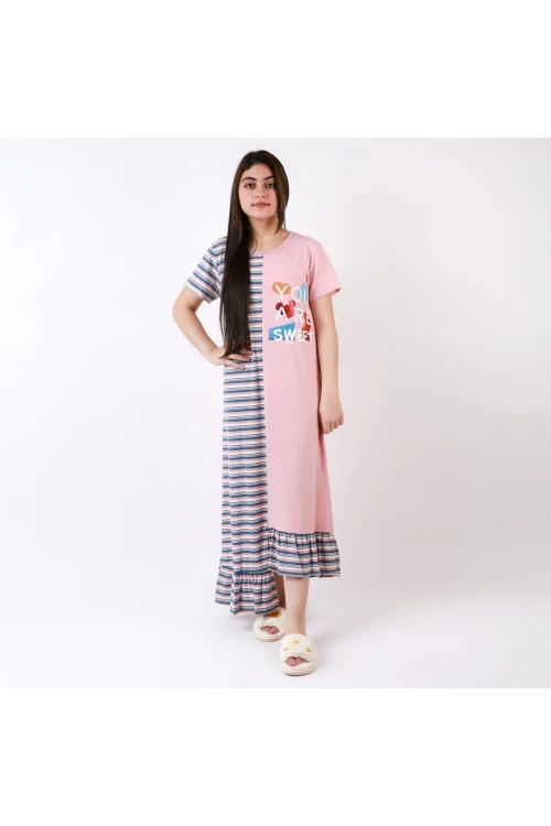 قميص مخططة  باكمام قصيرة