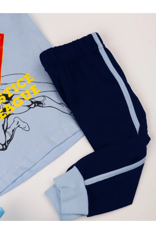 بنطلون مع تيشيرت بطبعات سوبر مان