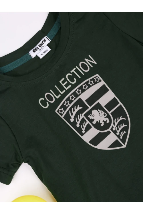 شورت سادة بخصر مطاطي مع تيشيرت بياقة ضيقة