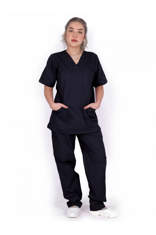 سكرب طبي بأكمام قصيرة وجيوب