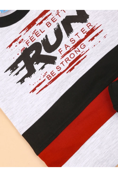 طقم بنطلون رياضي مع تيشيرت بأكمام قصيرة