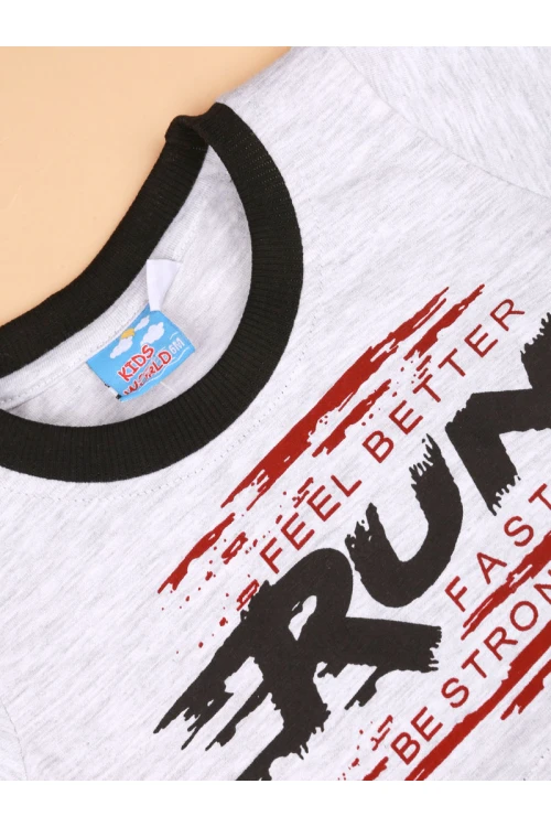 طقم بنطلون رياضي مع تيشيرت بأكمام قصيرة