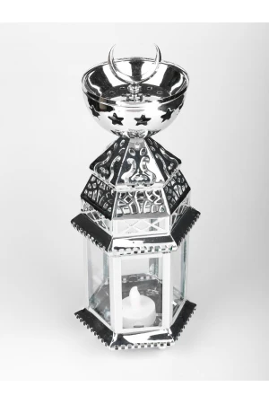 فانوس ميتاليك بتصميم زجاج